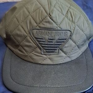 Armani Jeans Men's Quilted Olive Hat